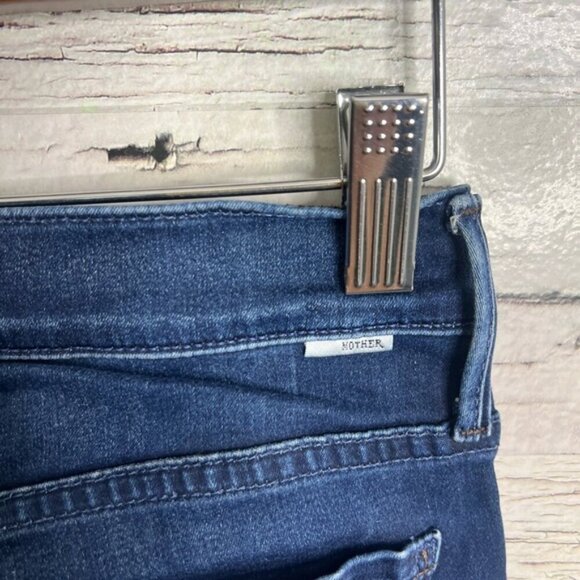 MOTHER High Waisted Rascal Body Electric Straight Leg Jeans Dark Wash Size 26 - Picture 9 of 11